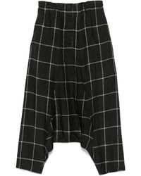 Yohji Yamamoto - Baggy-Hose Mit Karomuster - Lyst
