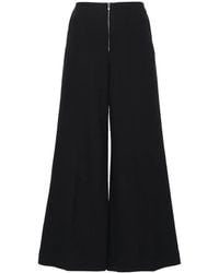 TOTEME - Mid-Rise Wide-Leg Trousers - Lyst