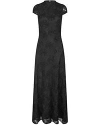 ROTATE BIRGER CHRISTENSEN - Flower Mesh Maxi Dress - Lyst