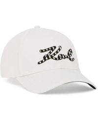 KARL LAGERFELD - Cappello Signature Con Logo A Righe - Lyst
