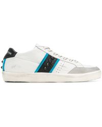 Leather Crown Studded lace-up sneakers - Weiß