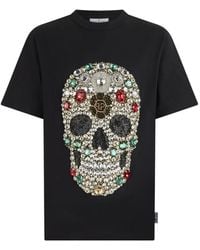 Philipp Plein - Round-Neck T-Shirt Skull Stones - Lyst