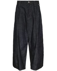 Y's Yohji Yamamoto - Pleated Patch-Pocket Jeans - Lyst