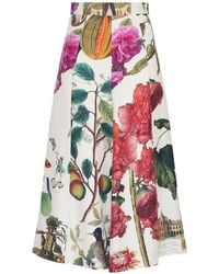 Libertine - Hollyhock Tulip Print Midi Skirt - Lyst