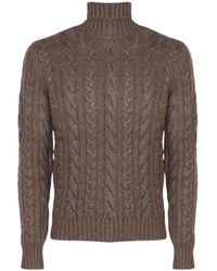 Fedeli - Cable-Knit Turtleneck Sweater - Lyst