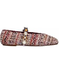 Jeffrey Campbell - Amarissa-2 Embellished Tweed Ballet Flats - Lyst
