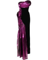 Gaby Charbachy - Metallic-Effect Mermaid Gown - Lyst
