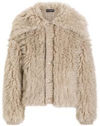 Dolce & Gabbana - Fur-Effect Mohair Cardigan - Lyst