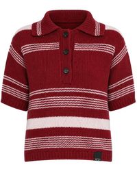 N°21 - Pull Rayé À Manches Courtes - Lyst