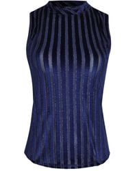 Amir Slama - X Astrid Striped Mock-Neck Top - Lyst