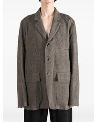 Uma Wang - Chaqueta Con Solapas De Muesca Y Motivo Chevron - Lyst