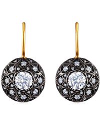 Fred Leighton - 18Kt And Diamond Facet Motif Drop Earrings - Lyst