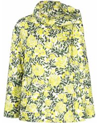 KENZO - Gefütterte Jacke mit Blumen-Print - Lyst