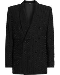 Dolce & Gabbana - Double-Breasted Embellished-Stripe Blazer - Lyst