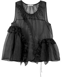 Cecilie Bahnsen - Ruffled Organza Orsalina Top - Lyst