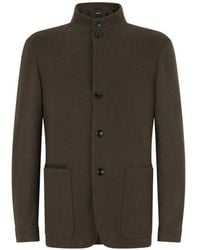 ZEGNA - High-Neck Button-Up Jacket - Lyst