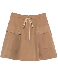 Moncler - Drawstring-Waist Mini Skirt - Lyst