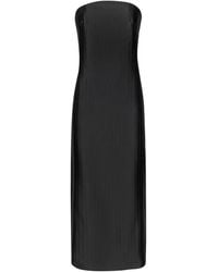 Loulou de Saison - Giulia Striped Bustier Midi Dress - Lyst