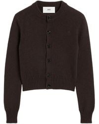 Ami Paris - Ami De Coeur Cashmere-Blend Cardigan - Lyst