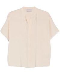 Hemisphere - Overhemd Met V-Hals - Lyst