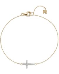 Mateo - 14K Cross Mini Diamonds Bracelet - Lyst