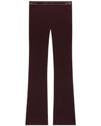 Courreges - Vinyl-Trimmed Ribbed-Knit Trousers - Lyst