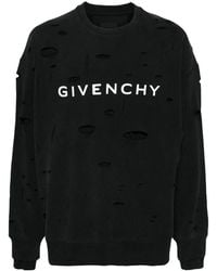 Givenchy - Sweatshirt im Distressed-Look mit Logo-Print - Lyst