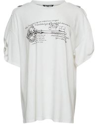 GRACE ELWOOD - Key-Print Turned-Up T-Shirt - Lyst