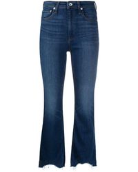 Rag & Bone Cropped Flared Jeans - Blue
