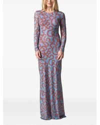 JBQ - Christie Abstract-Print Maxi Dress - Lyst
