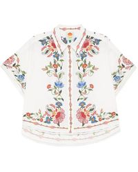 FARM Rio - Floral-Print Short-Sleeve Shirt - Lyst