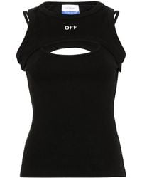 Off-White c/o Virgil Abloh - Ribbed Cutout Top - Lyst