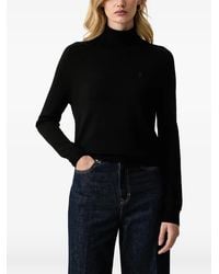 Trussardi - Golf Logo-Embroidered Roll-Neck Sweater - Lyst