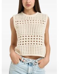 Liu Jo - Perforated Sleeveless Sweater - Lyst