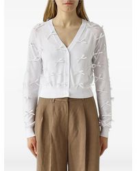 MEIMEIJ - Bow-Embellished Cardigan - Lyst