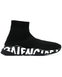 Balenciaga - Sneakers speed graffiti sock nere - Lyst