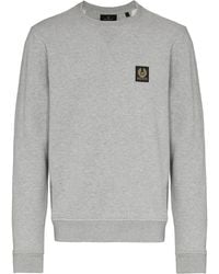 Belstaff - Logo Patch Cotton Sweatshirt - Lyst
