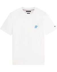 Tommy Hilfiger - Crewneck Logo~-Detail T-Shirt - Lyst