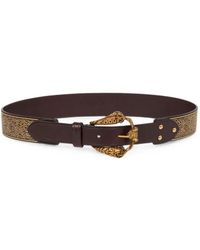 Etro - Ledergürtel Mit Animal-Schnalle - Lyst