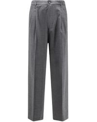 Amaranto - Pleated Straight-Leg Trousers - Lyst