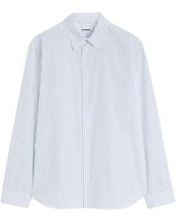 Jil Sander - Gestreept Katoen-Popeline Overhemd - Lyst