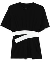 MM6 by Maison Margiela - Tape-Embellished T-Shirt - Lyst