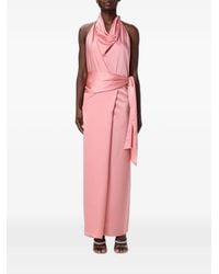 Hanita - Halterneck Maxi Dress - Lyst