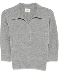 KHAITE - Polo-Neck Cashmere Sweater - Lyst