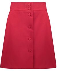 RED Valentino - Button-Front A-Line Mini Skirt - Lyst