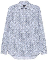 Etro - Floral-Print Long-Sleeve Shirt - Lyst