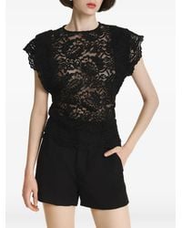 2310 STUDIO - Lace Scalloped-Edge Top - Lyst