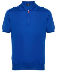 Kiton - Zip-up Cotton Polo Shirt - Lyst