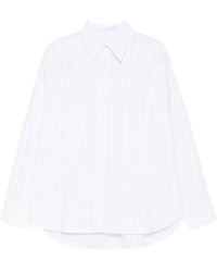 SAGE NATION - Fossil Ruched-Panel Oversized Shirt - Lyst