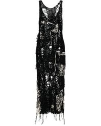 Y's Yohji Yamamoto - Open-knit Cotton Dress - Lyst